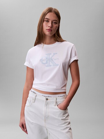 Calvin Klein Jeans Shirt in Wit: voorkant