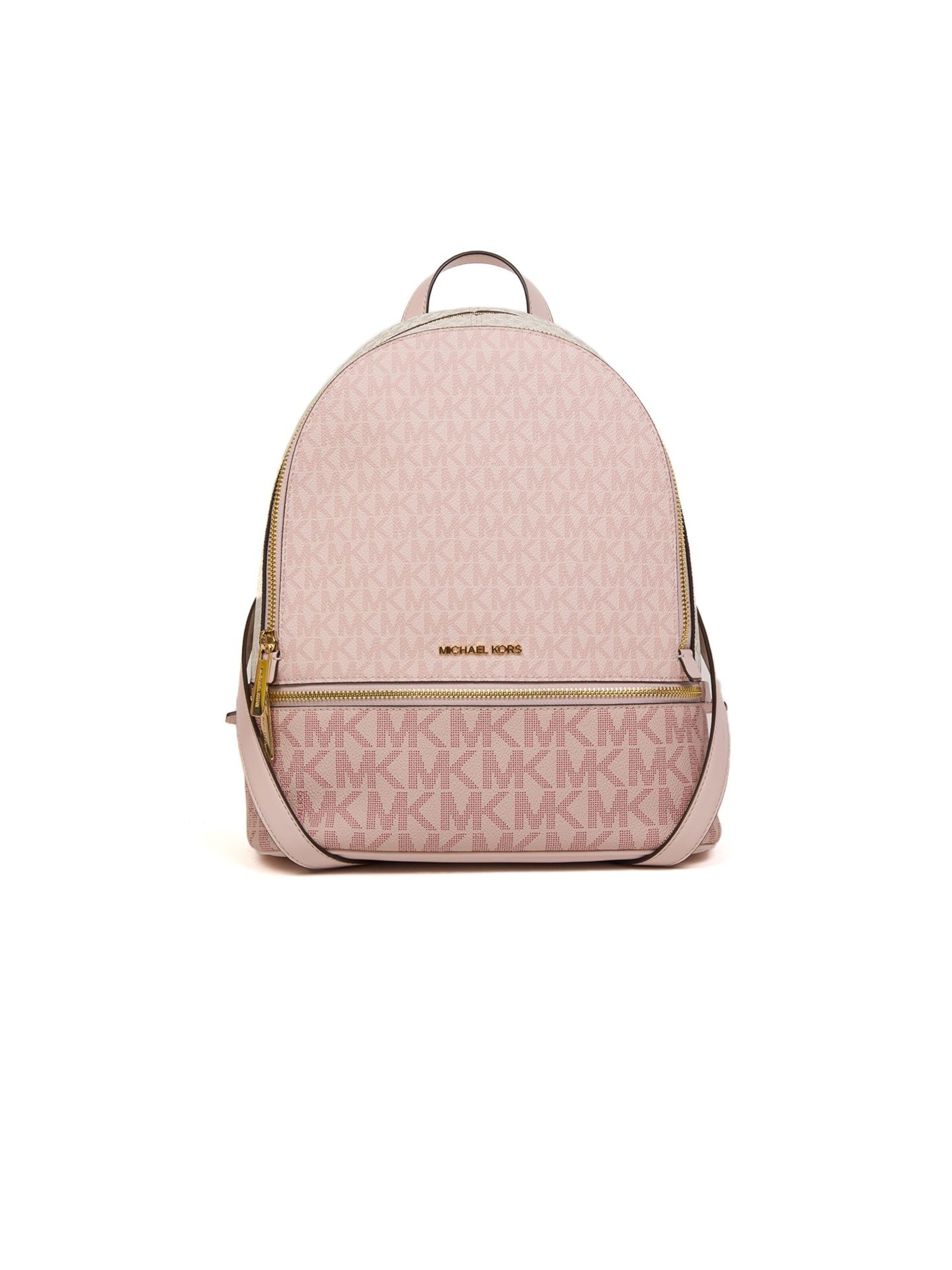 Zaino 'Rhea Medium Zip Backpack' di Michael Kors in rosa: frontale