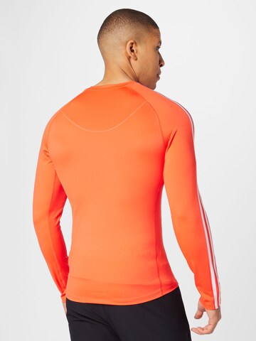 ADIDAS PERFORMANCE Functioneel shirt 'Techfit 3-Stripes ' in Oranje