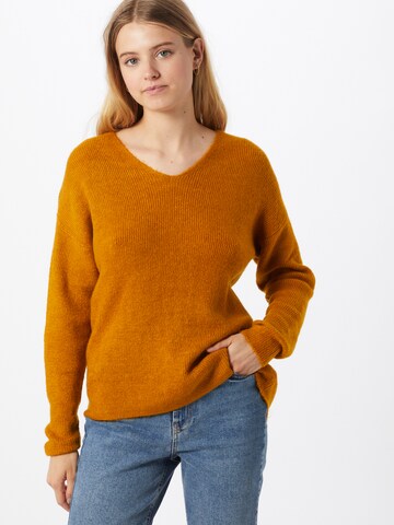 VERO MODA Pullover 'VMLefile' in Braun: Vorderseite