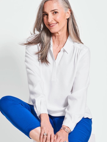 Goldner Blouse in Wit