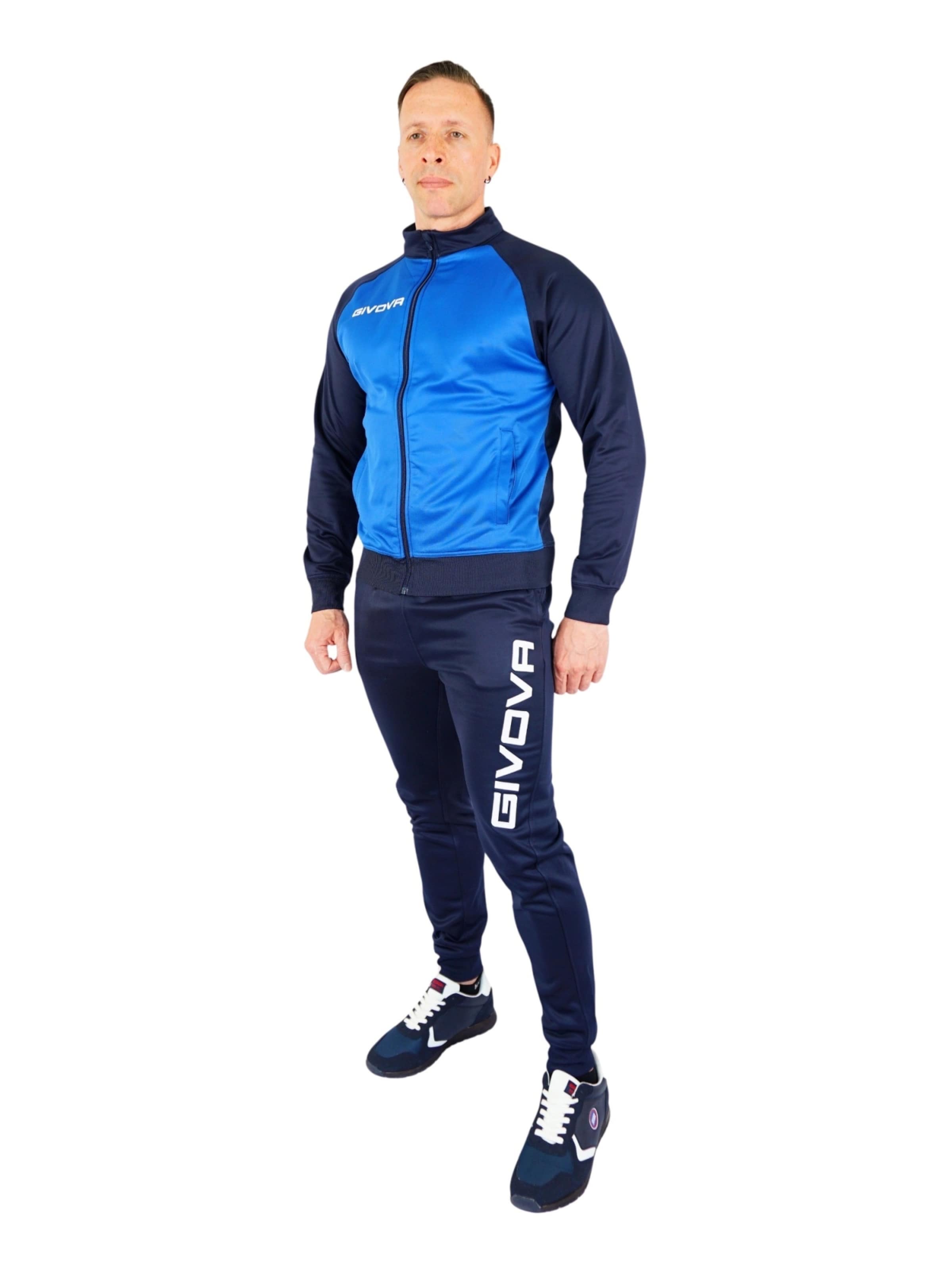 Givova Sweat suit in Blue: front