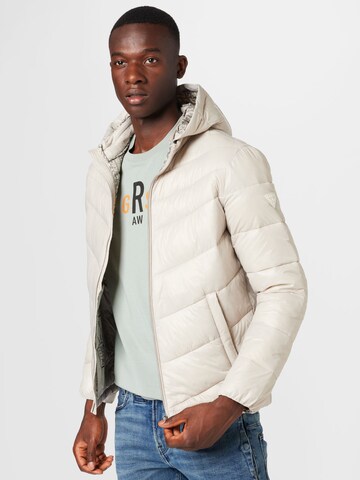 GUESS Winter Jacket in Beige: front