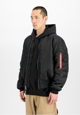 ALPHA INDUSTRIES Φθινοπωρινό και ανοιξιάτικο μπουφάν 'MA-1 Heritage' σε μαύρο: μπροστά