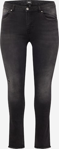 ONLY Curve Skinny Jeans 'WAUW' in Black: front