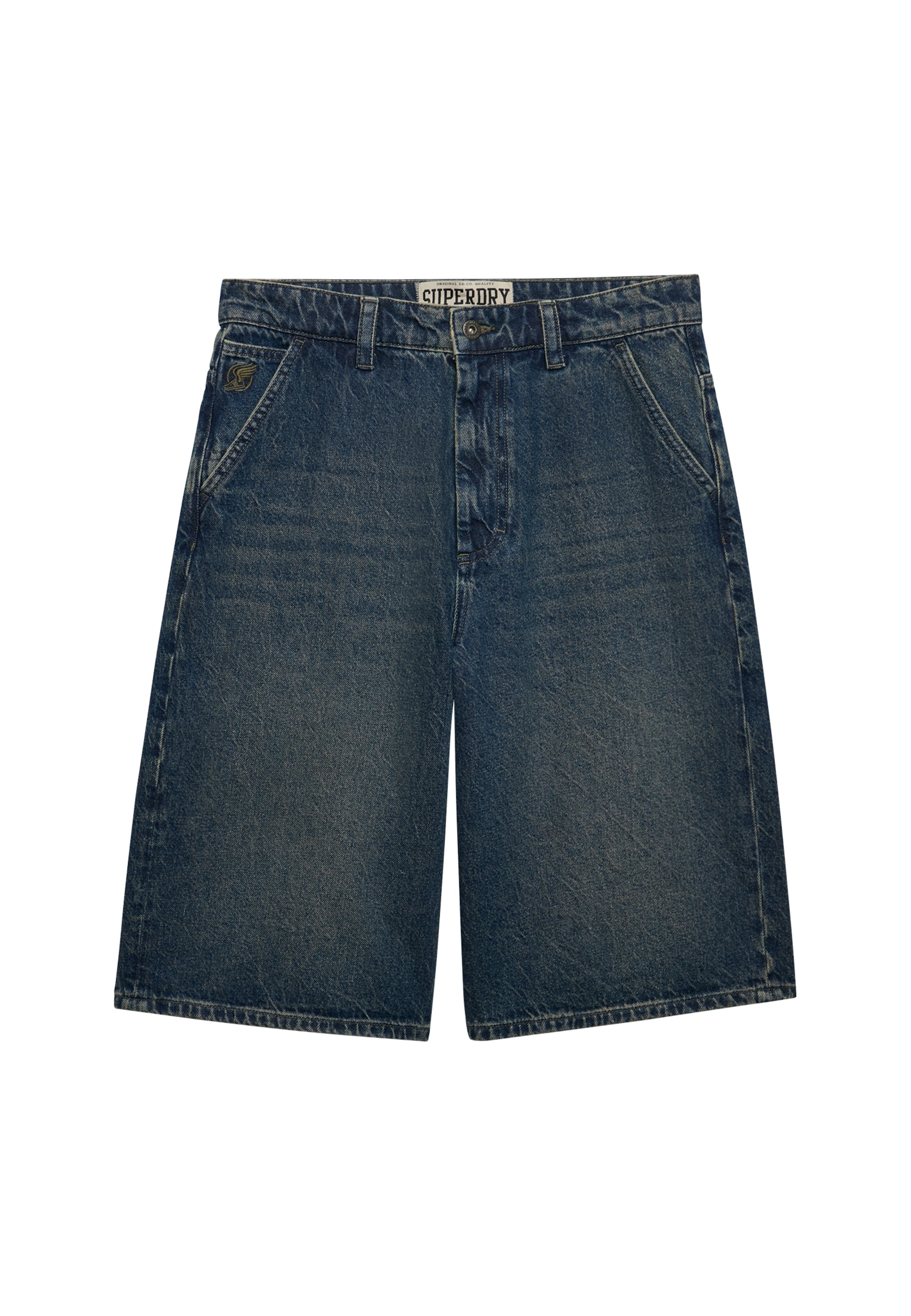 Superdry & Co Wide leg Jeans in Blauw: voorkant
