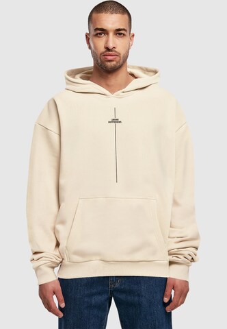 Merchcode Sweatshirt 'Think Different' in Beige: front