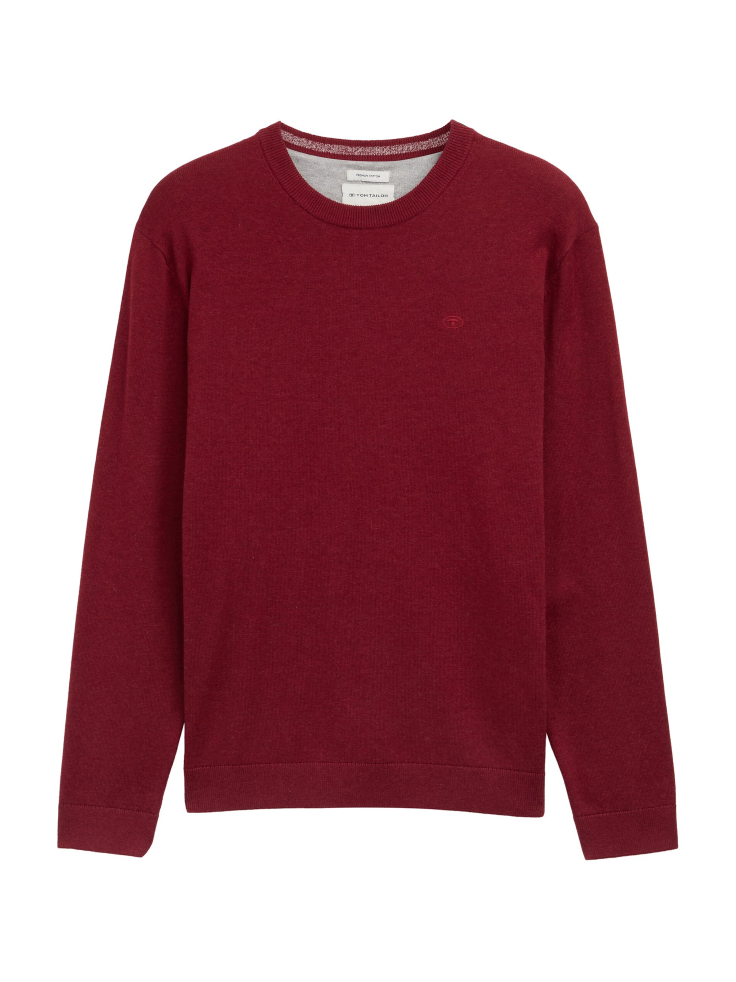 Pull-over TOM TAILOR en rouge : devant