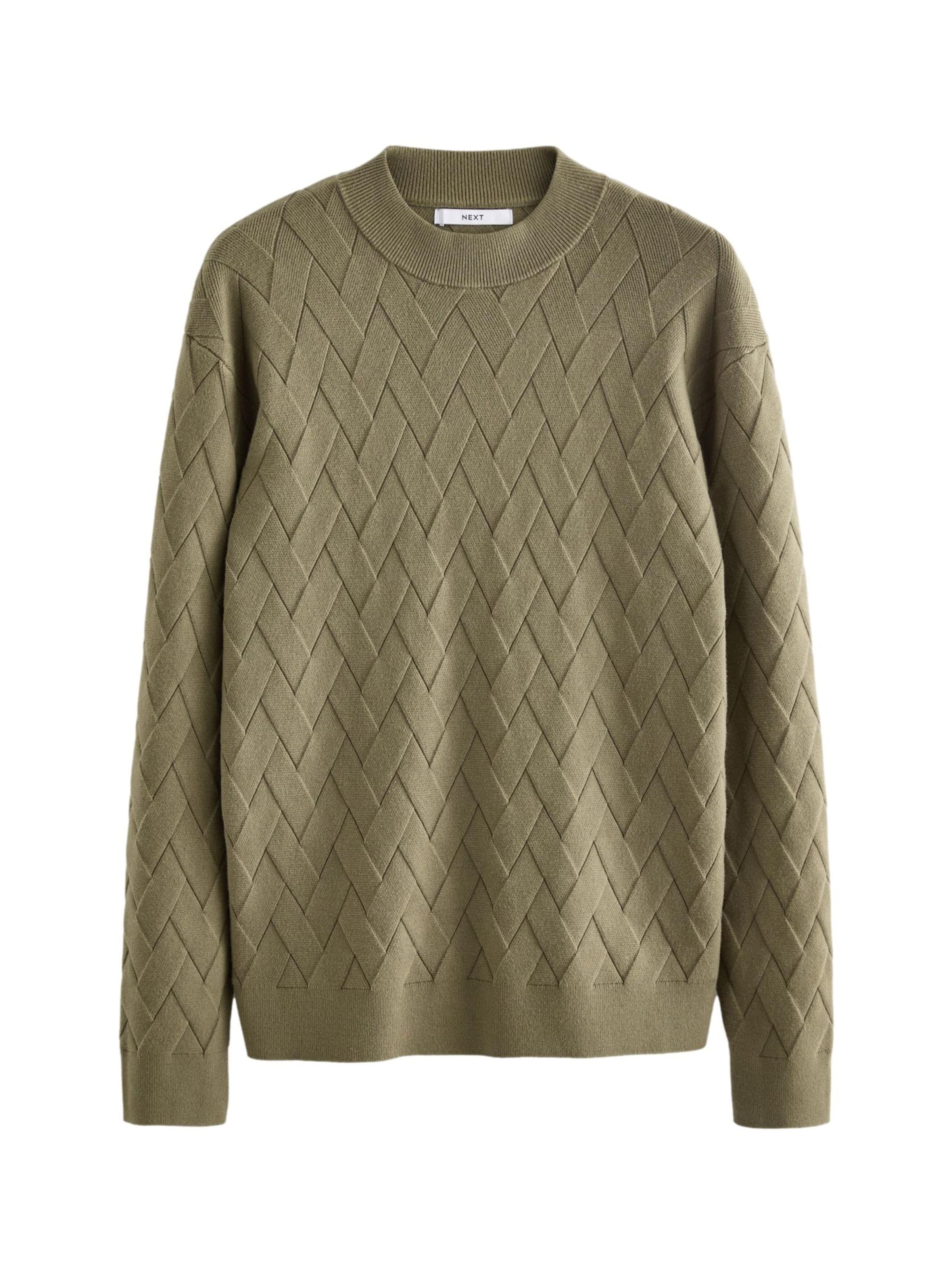Next Pull-over en olive, Vue avec produit