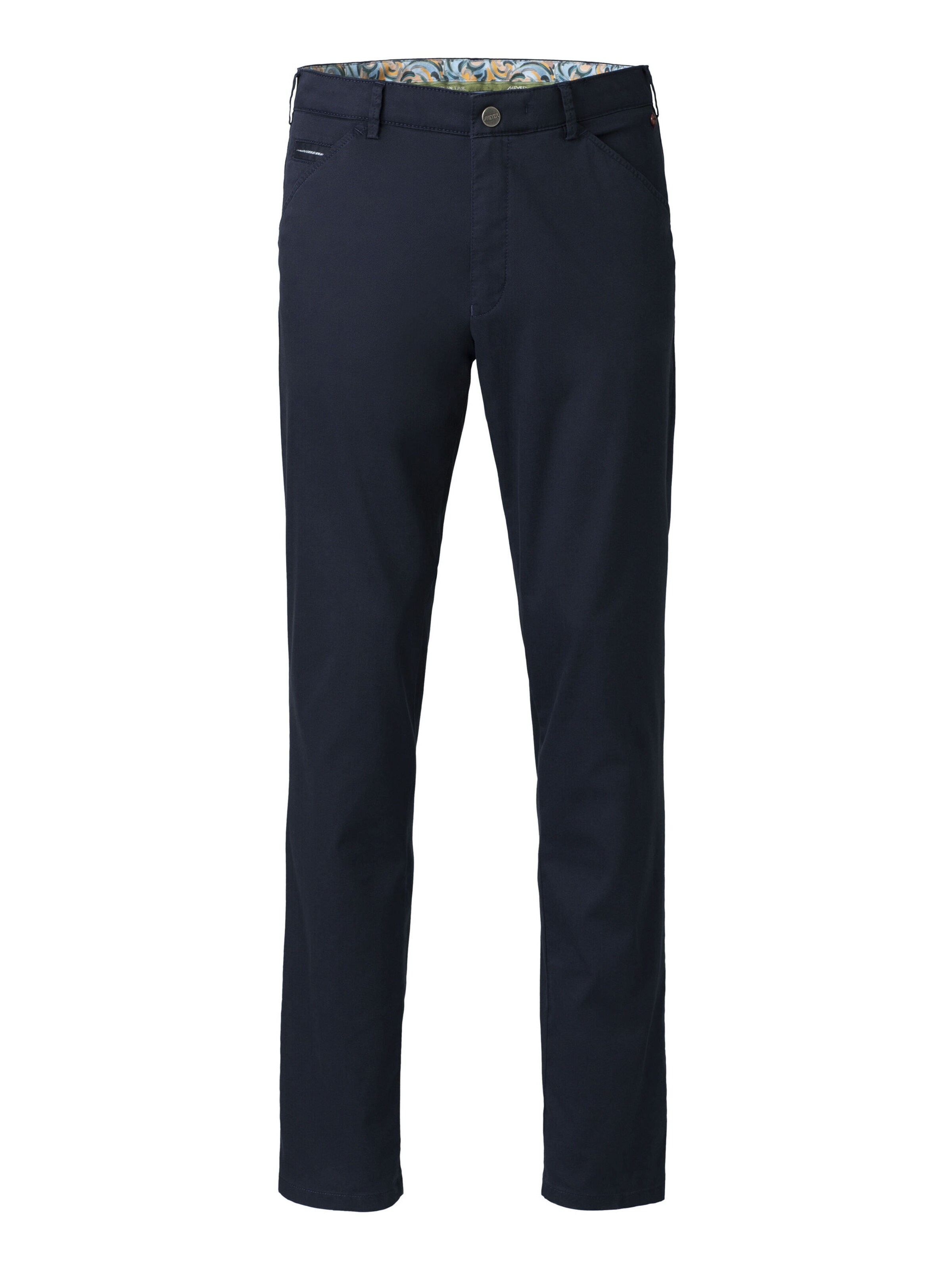 MEYER Regular Chino Pants 'Chicago' in Blue: front