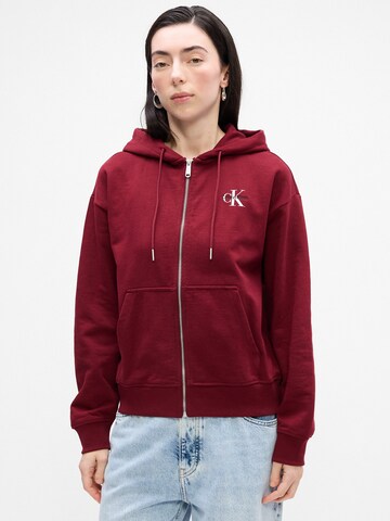 Calvin Klein Jeans Sweatvest in Rood: voorkant