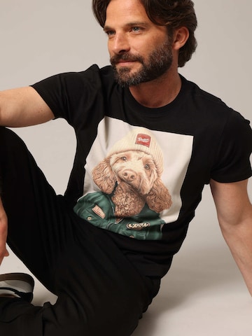 T-Shirt 'Cabo' Deeluxe en noir : devant