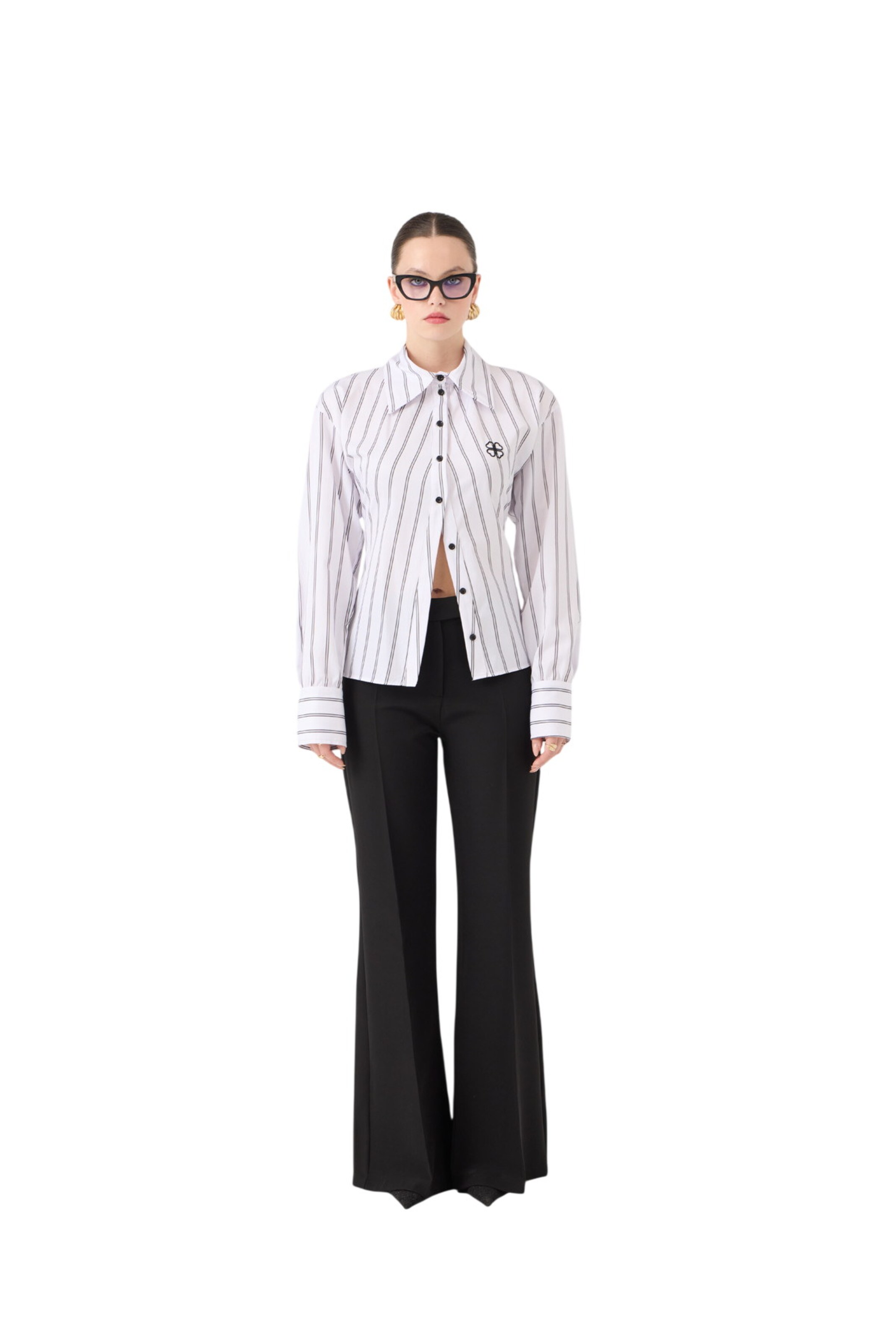 HOLLY LOLLY Flared Hose in Schwarz