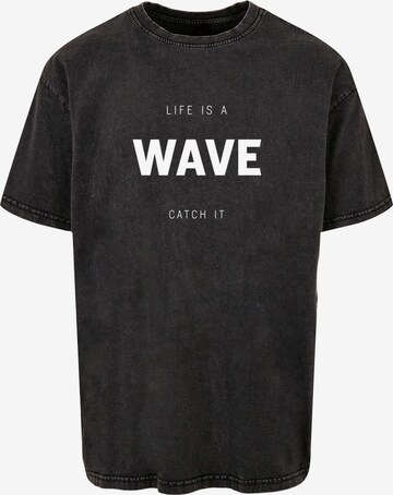 Merchcode Shirt 'Summer - Life is a wave' in Grey: front