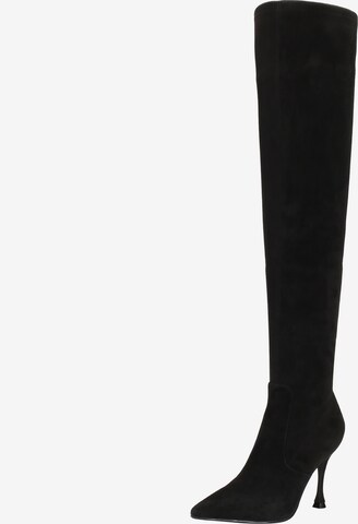 Ekonika Over the Knee Boots in Black: front