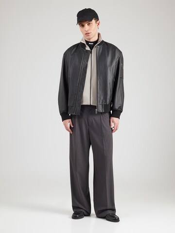 BOSS Суичъри с качулка 'Zestart' в сиво