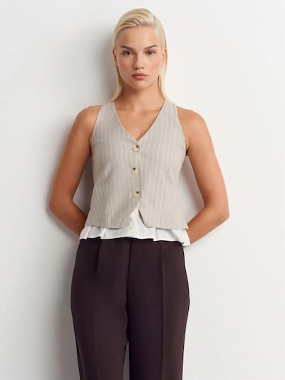 Dilvin Suit vest in 40 in Ecru / White, Item view