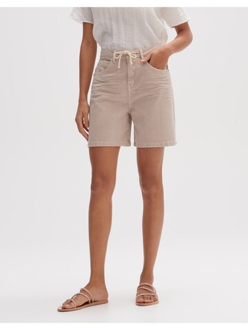 OPUS Regular Broek in Beige: voorkant