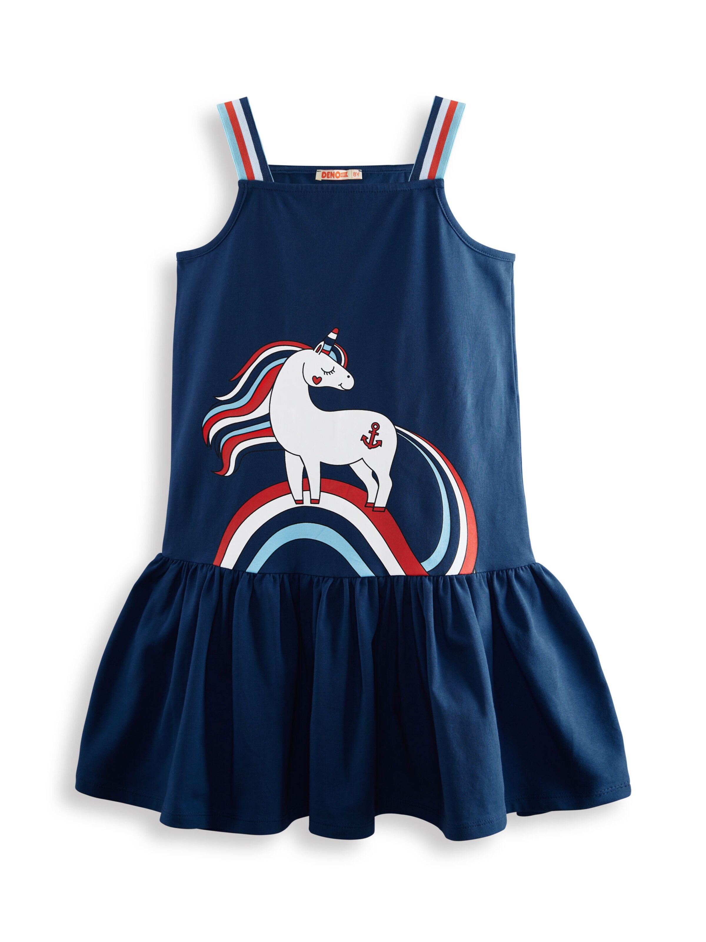 Robe 'Sailor Unicorn' Denokids en bleu : devant