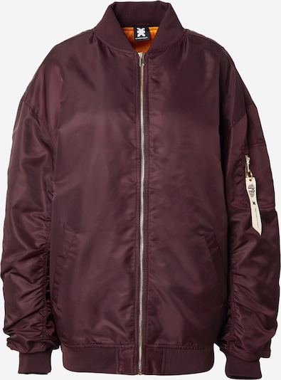 Karo Kauer Jacke in pflaume / orange / schwarz / naturweiß, Produktansicht