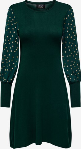 ONLY Knitted dress in Green: front
