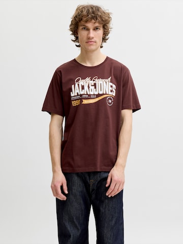 brūns JACK & JONES T-Krekls: no priekšpuses