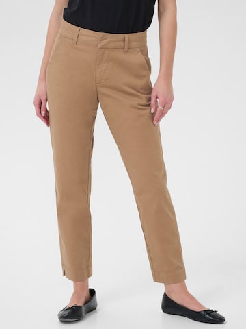 Regular Pantalon chino 'KAmette' Kaffe en marron : devant