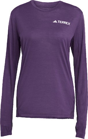 ADIDAS TERREXTehnička sportska majica - ljubičasta boja: prednji dio