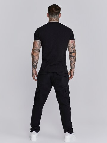Regular Pantalon cargo SikSilk en noir
