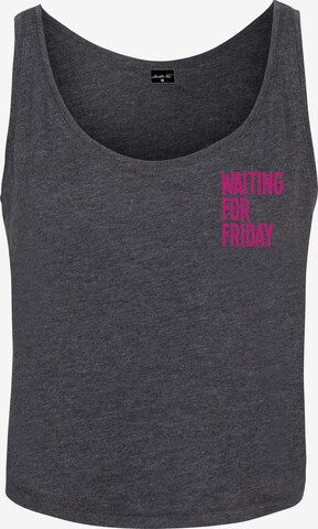 Merchcode Top 'Waiting For Friday' in Grey: front