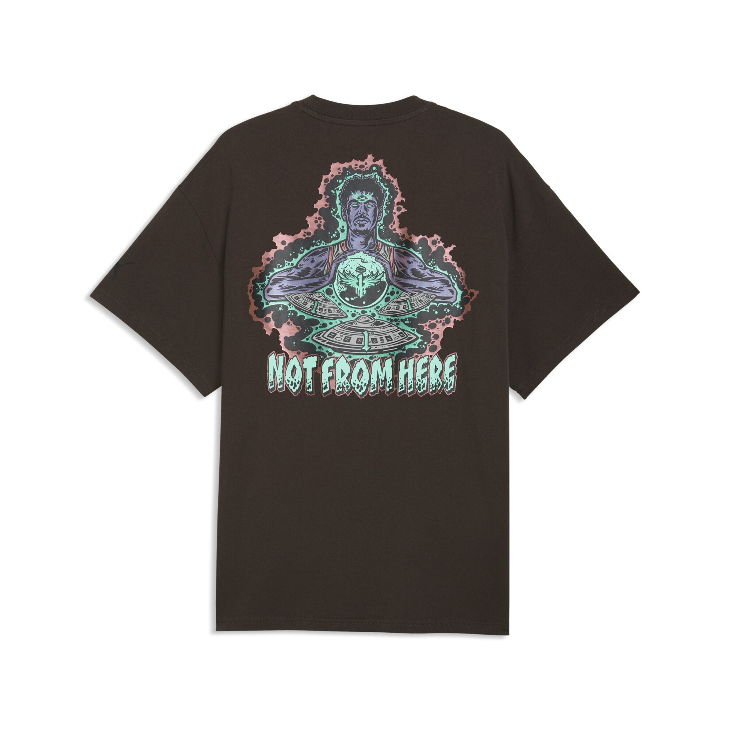 PUMA Performance shirt 'Melo World' in Brown