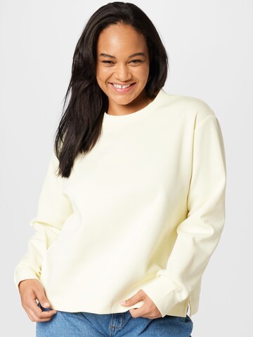 Calvin Klein Curve Sweatshirt in Geel: voorkant