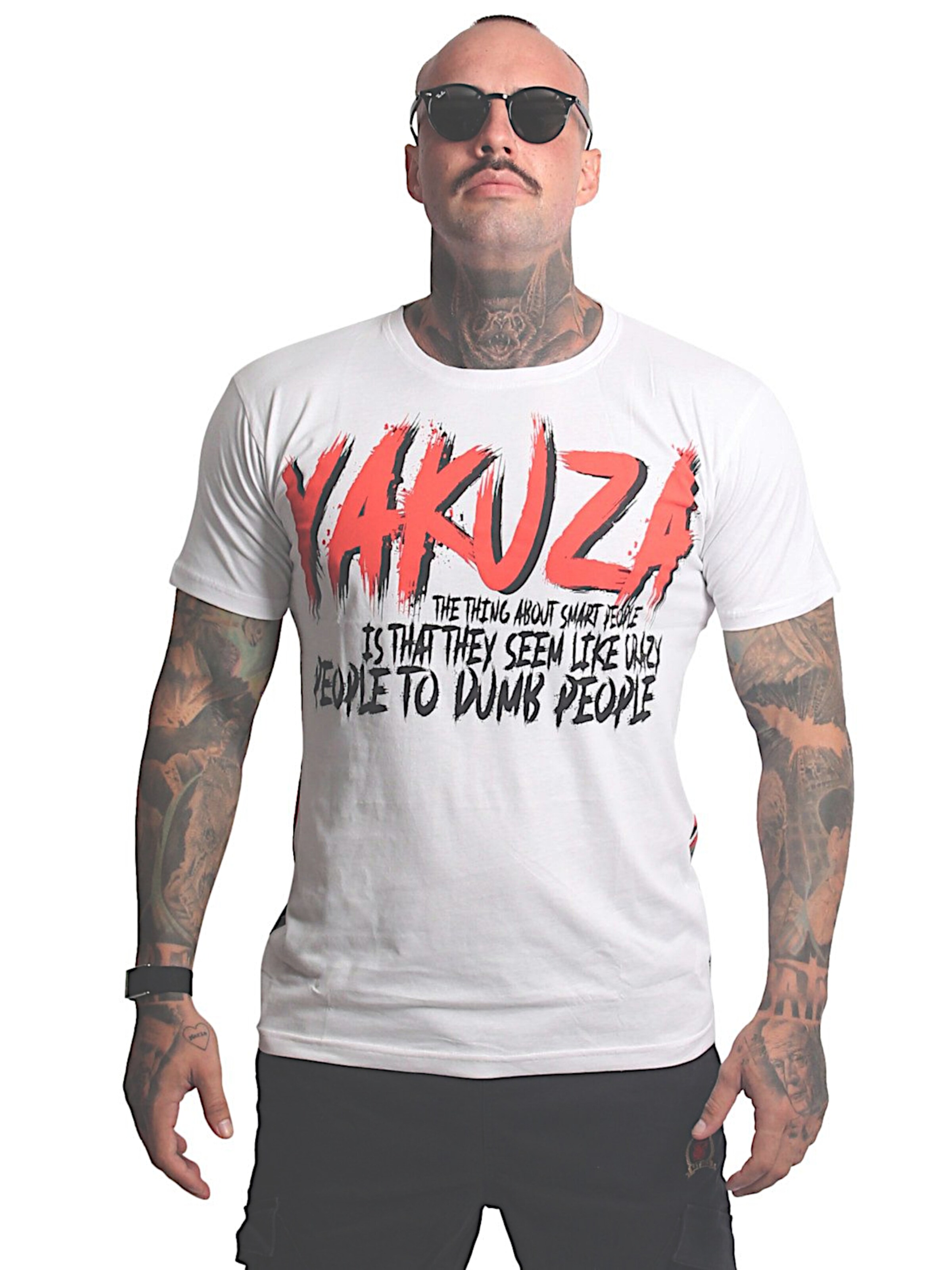 Yakuza Shirt 'Smart People' in White: front