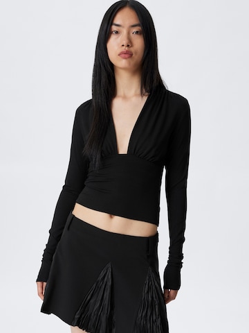 Maglietta 'Aline' di WEEKDAY in nero: frontale