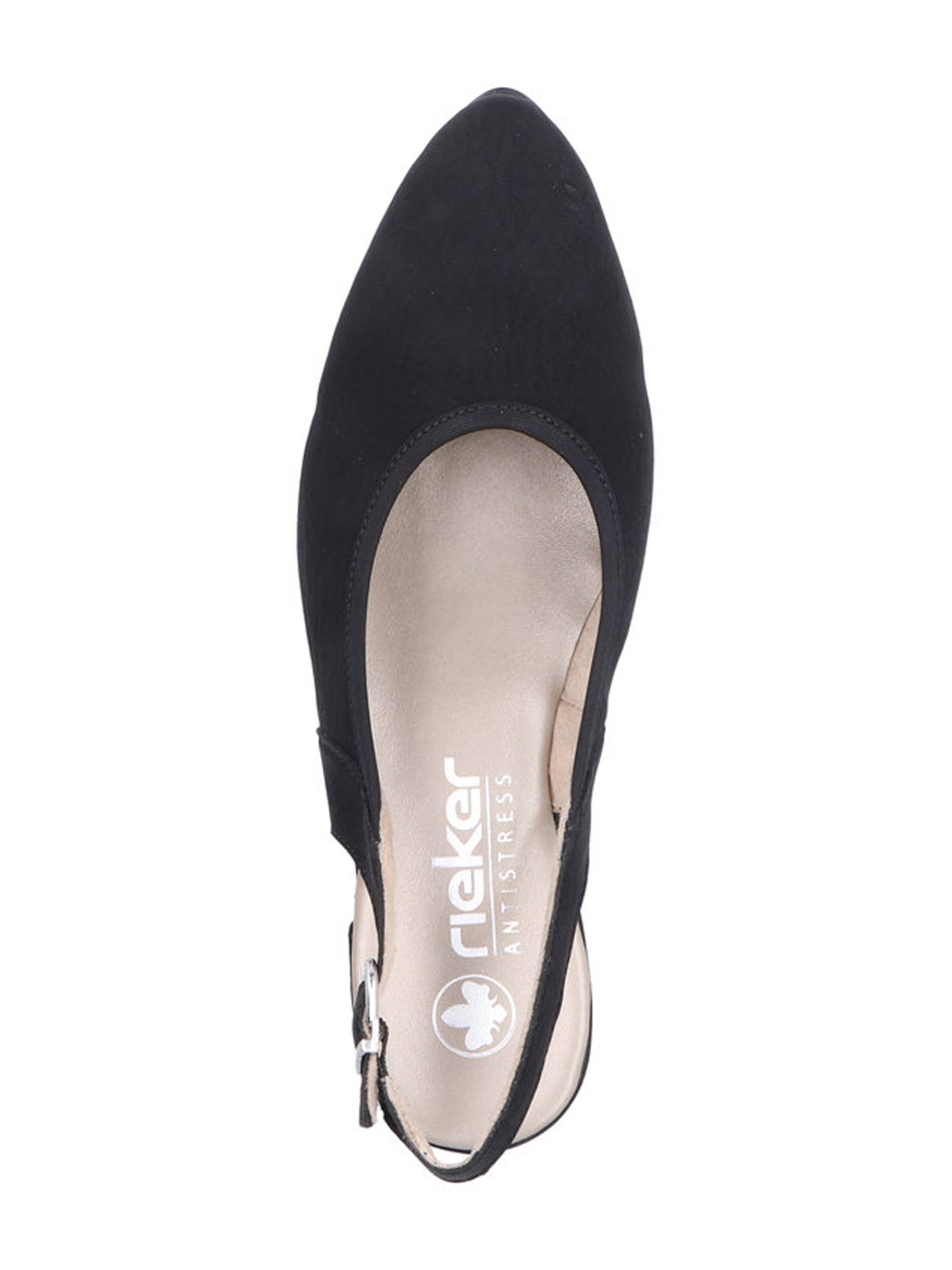 Rieker Czółenka z wyciętą piętą w kolorze czarny