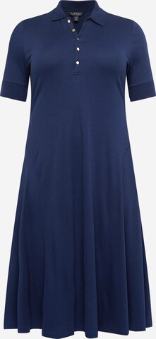 Lauren Ralph Lauren Plus Šaty – modrá: přední strana