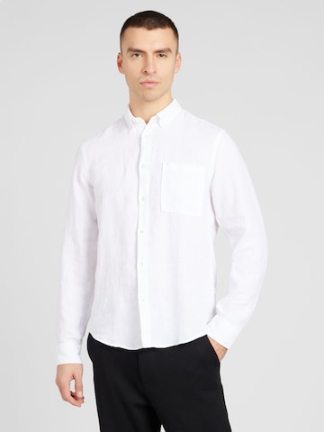 NN07 - Ajuste regular Camisa 'Arne' en blanco: frente