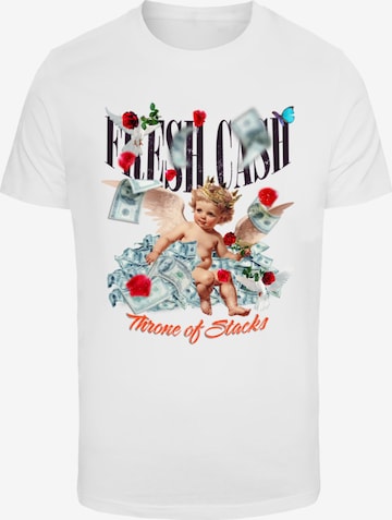 Mister Tee Shirt 'Fresh Cash' in White: front