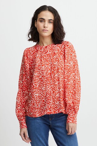 ICHI Blouse in Rood: voorkant