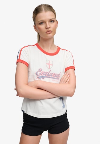 T-shirt 'Athletic Football' Superdry & Co en blanc : devant