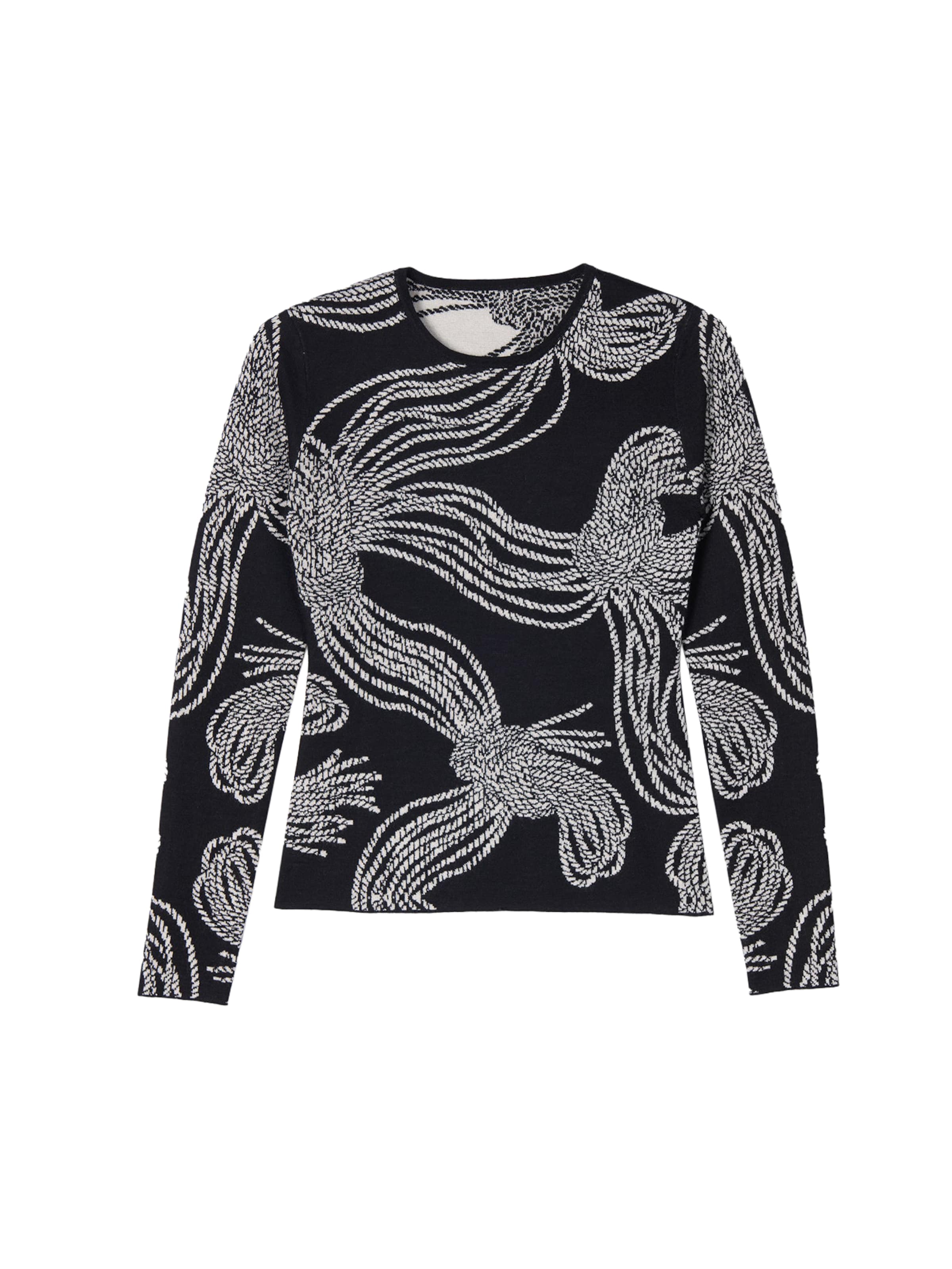 GOBI Cashmere Pullover 'Rope Knot'‌‌‌ in Schwarz: Vorderseite