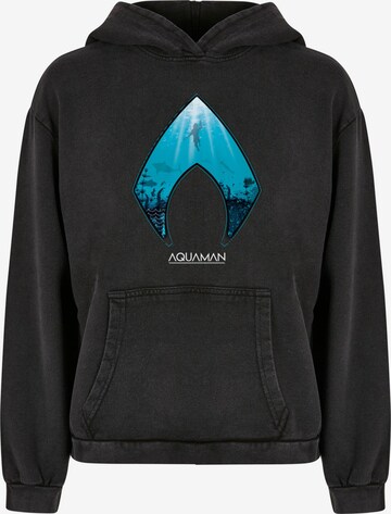 ABSOLUTE CULT Sweatshirt 'Aquaman - Ocean' in Zwart: voorkant