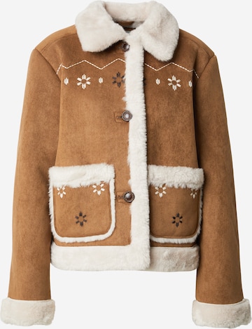 HOLLISTER Välikausitakki värissä ruskea: etupuoli