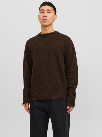 JACK & JONES Sweater 'Ollie' in Brown: front