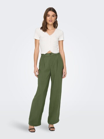 Wide Leg Pantalon à pince 'ARIS' ONLY en vert