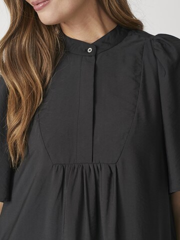 Robe-chemise 'Callum' co'couture en noir