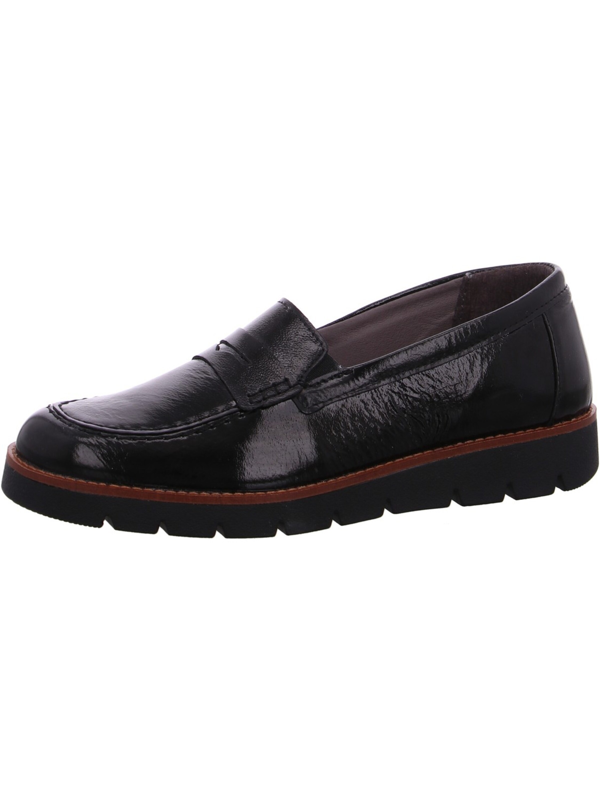 ACO Slipper 'Aco Zoe 54 Mokassin Schwarz'‌‌‌‌‌‌‌‌ in Schwarz: Vorderseite