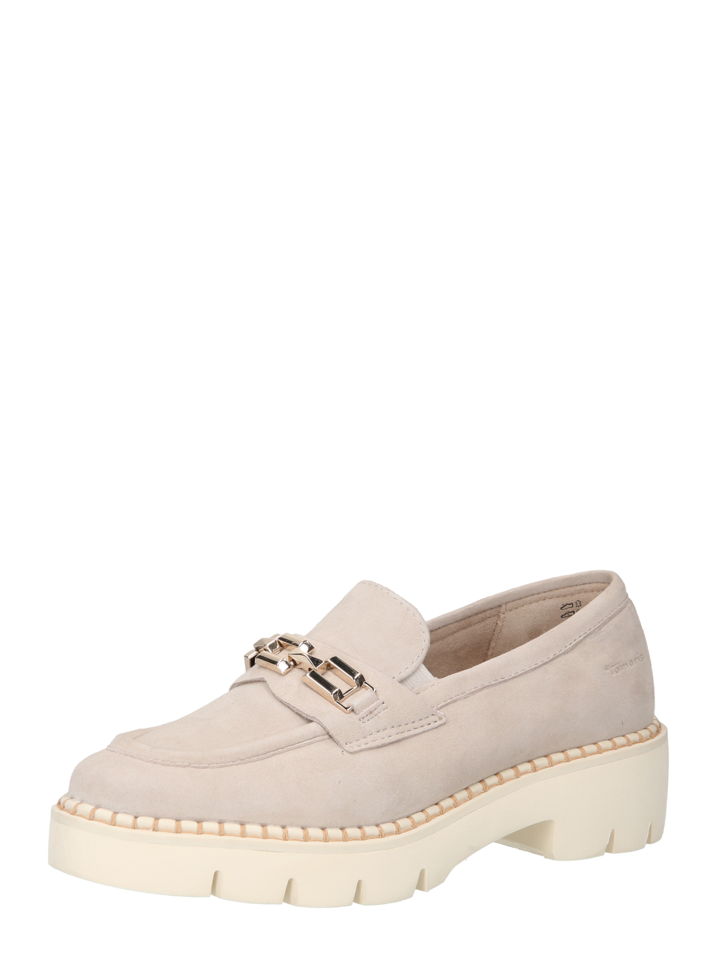 Tamaris Wide Fit Classic Flats in Beige: front