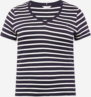 T-shirt Tommy Hilfiger Curve en bleu : devant