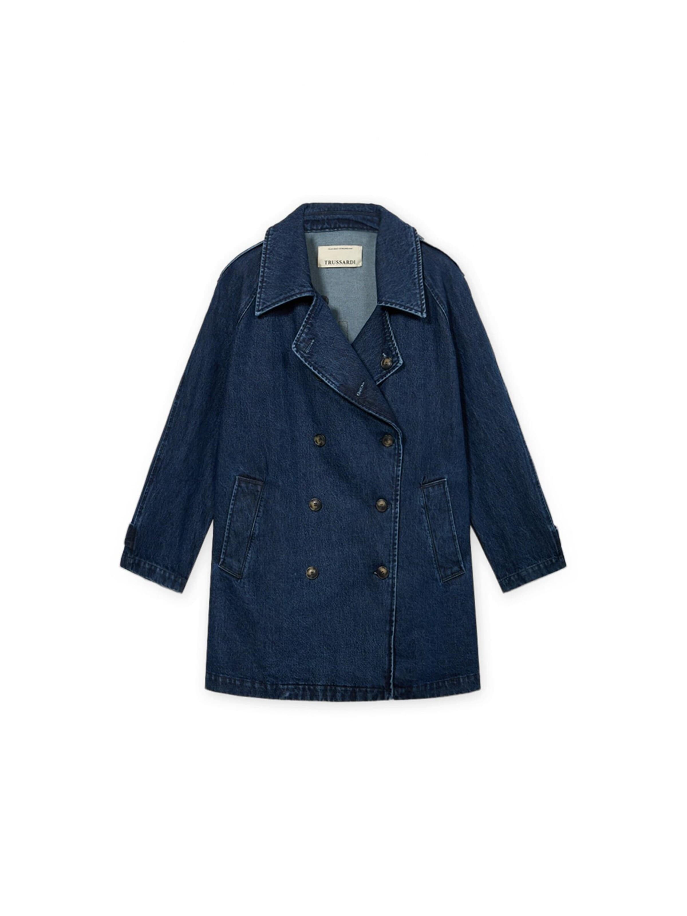 Trussardi - Abrigo de invierno en azul: frente